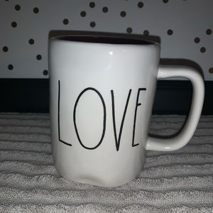 Rae Dunn LOVE Mug Valentines White Red New